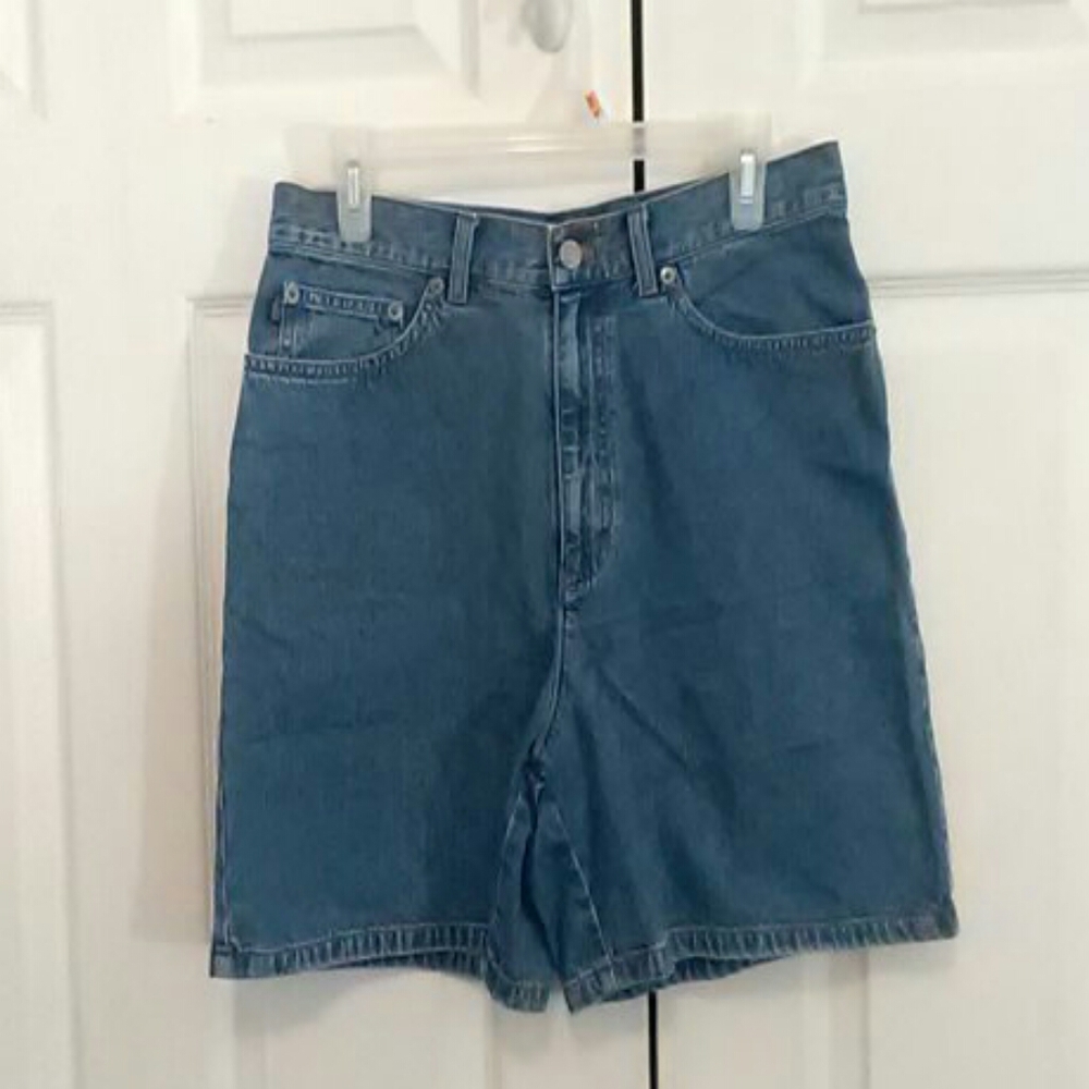 Lauren Ralph Lauren blue denim mom shorts size 10